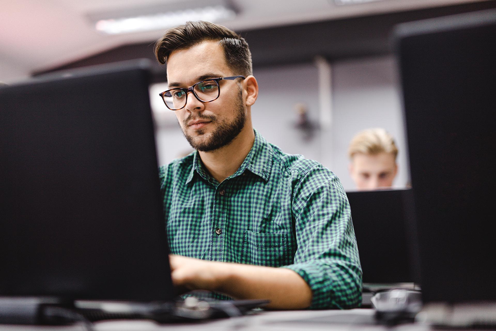 person at computer